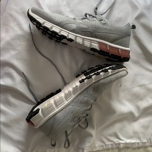 Asics athletic shoes.